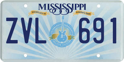 MS license plate ZVL691