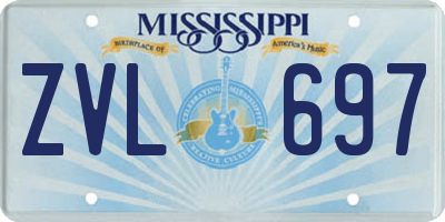 MS license plate ZVL697