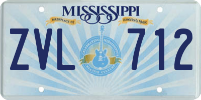 MS license plate ZVL712
