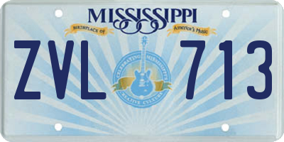 MS license plate ZVL713