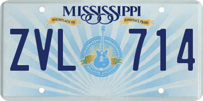 MS license plate ZVL714