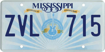 MS license plate ZVL715