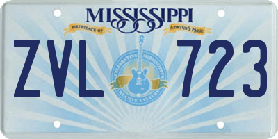 MS license plate ZVL723
