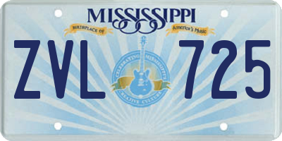 MS license plate ZVL725