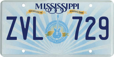 MS license plate ZVL729