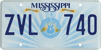 MS license plate ZVL740