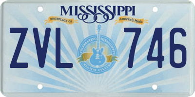 MS license plate ZVL746