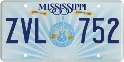 MS license plate ZVL752