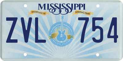 MS license plate ZVL754