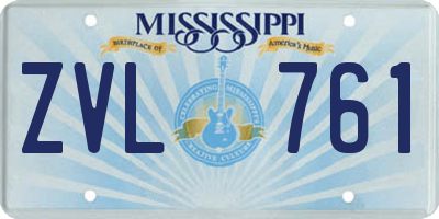 MS license plate ZVL761