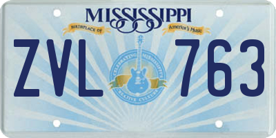 MS license plate ZVL763