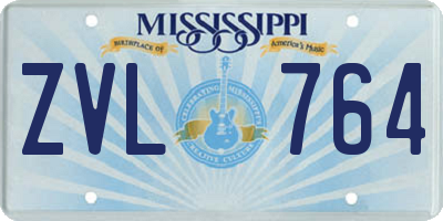 MS license plate ZVL764