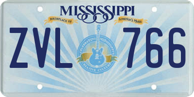 MS license plate ZVL766