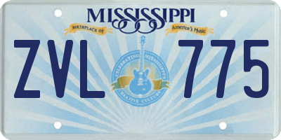 MS license plate ZVL775