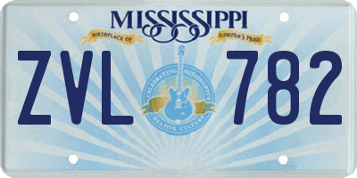 MS license plate ZVL782