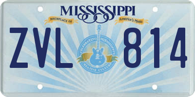 MS license plate ZVL814