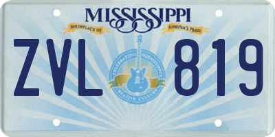 MS license plate ZVL819