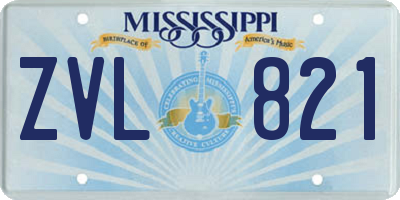 MS license plate ZVL821