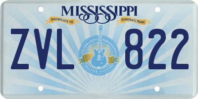MS license plate ZVL822