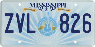 MS license plate ZVL826