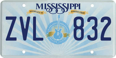 MS license plate ZVL832