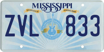 MS license plate ZVL833