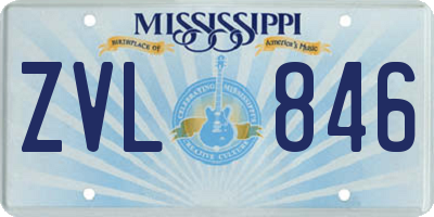 MS license plate ZVL846