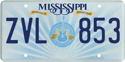 MS license plate ZVL853