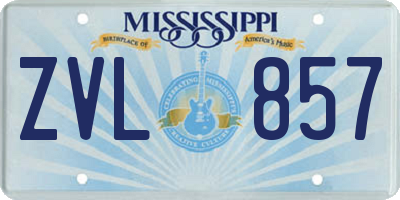 MS license plate ZVL857