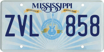 MS license plate ZVL858