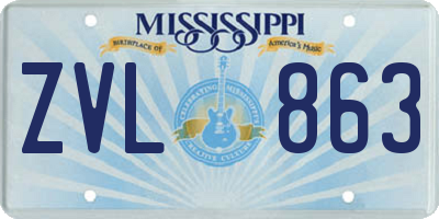 MS license plate ZVL863