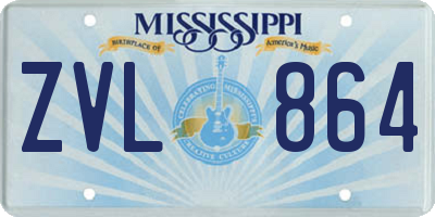 MS license plate ZVL864
