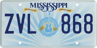 MS license plate ZVL868