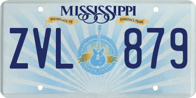 MS license plate ZVL879