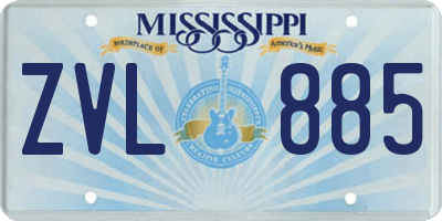 MS license plate ZVL885