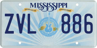 MS license plate ZVL886
