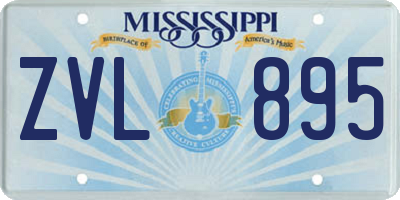MS license plate ZVL895