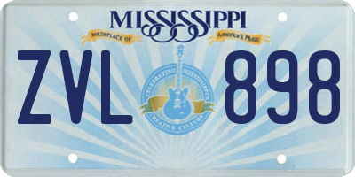MS license plate ZVL898