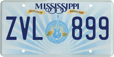 MS license plate ZVL899