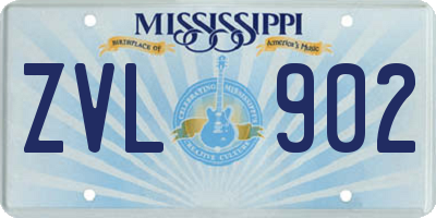 MS license plate ZVL902