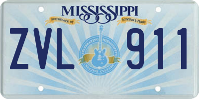MS license plate ZVL911