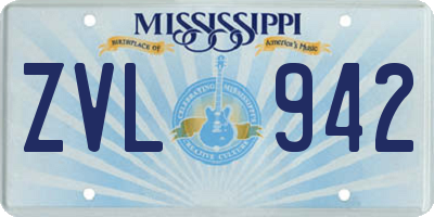 MS license plate ZVL942
