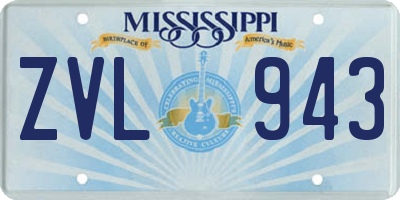 MS license plate ZVL943