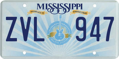 MS license plate ZVL947