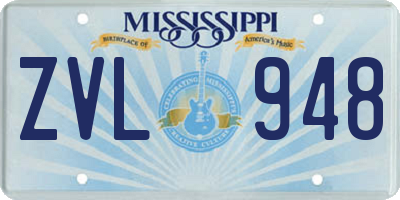 MS license plate ZVL948