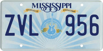 MS license plate ZVL956