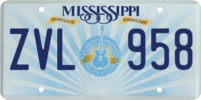 MS license plate ZVL958