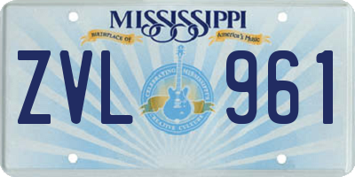 MS license plate ZVL961
