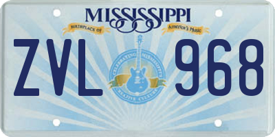 MS license plate ZVL968