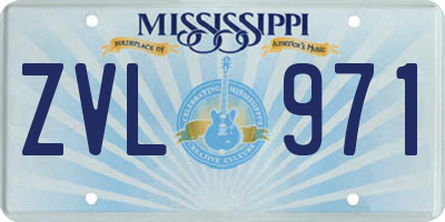 MS license plate ZVL971